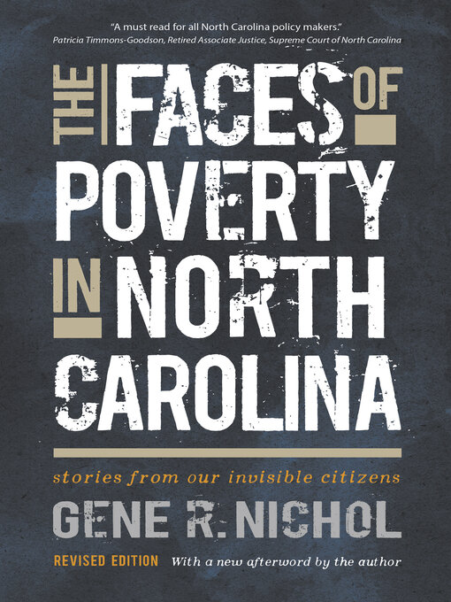 Title details for The Faces of Poverty in North Carolina by Gene R. Nichol - Available